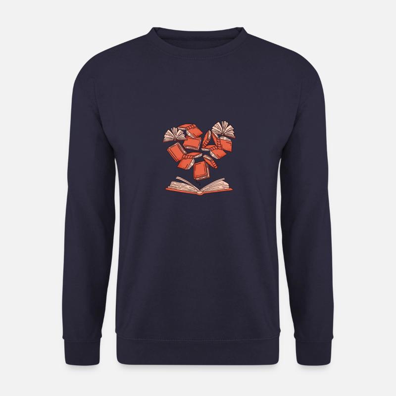 Herz der Bücher - Unisex Pullover - Navy