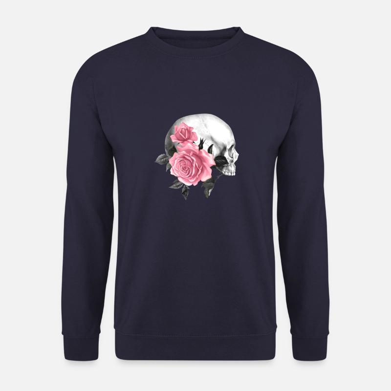 Gothik goth schwarz Totenkopf Tod Skull Punk dark - Unisex Pullover - Navy