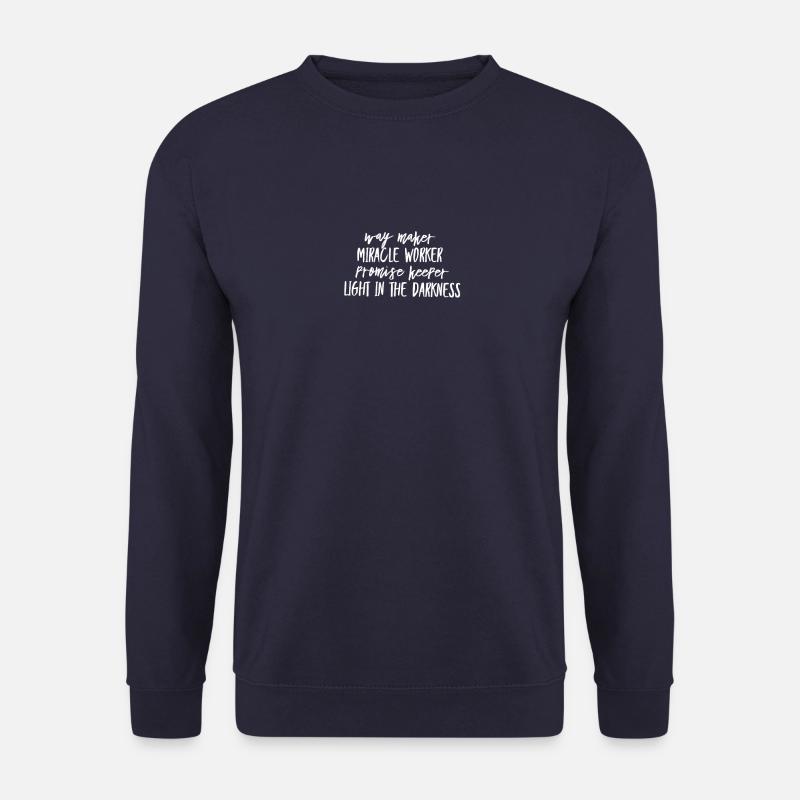 Waymaker Christliche T-Shirts Christliche Geschenk - Unisex Pullover - Navy