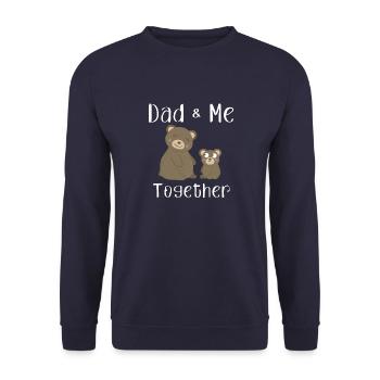 Bären Vatertag Vaterliebe Dad Vater Liebe Baby - Unisex Pullover - Navy - Vorne - Alina (178cm) & Michal (187cm)