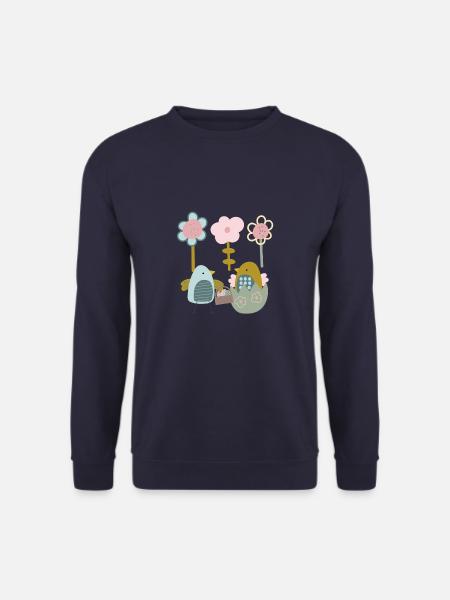 Easter Chick Spring Spring Flowers Nature Spring - Unisex Sweatshirt - navy