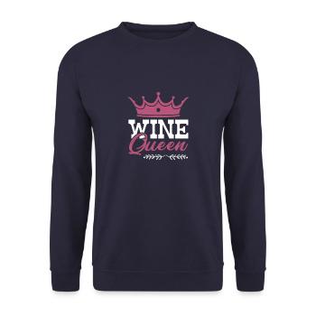 Wine Queen - Sweat-shirt Unisexe - marine - Devant - Alina (178cm) & Michal (187cm)