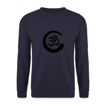Baum Japan Asien Bambus Sonne Kanji Natur Buddha - Unisex Pullover - Navy - Vorne - Alina (178cm) & Michal (187cm)