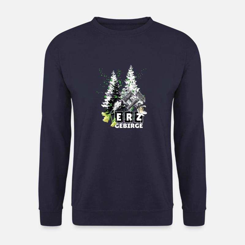Erzgebirge Frühling mit Hammer und Schlägel, - Unisex Pullover - Navy