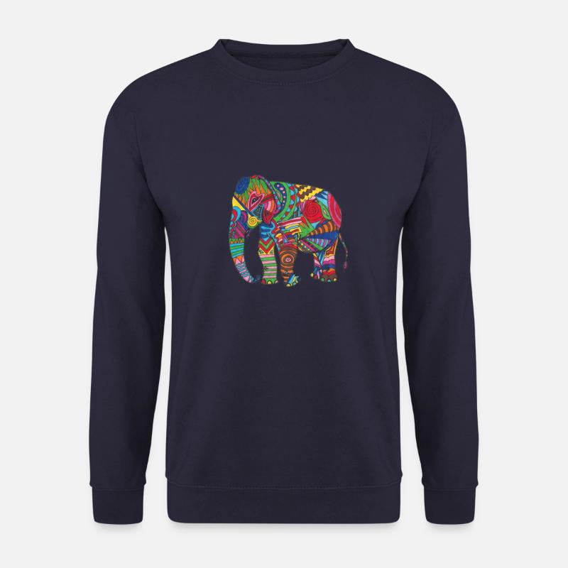 Bunter Elefant - Unisex Pullover - Navy