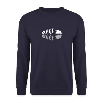 Evolution moto ombre Biker Enduro cadeau - Sweat-shirt Unisexe - marine - Devant - Alina (178cm) & Michal (187cm)
