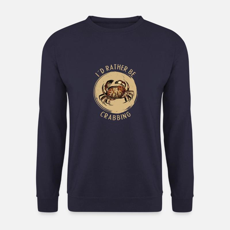 i´d rather be crabbing, Krabbe - Unisex Pullover - Navy