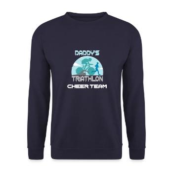 DADDYS TRIATHLON CHEER TEAM - Unisex Sweatshirt - navy - Front - Alina (178cm) & Michal (187cm)