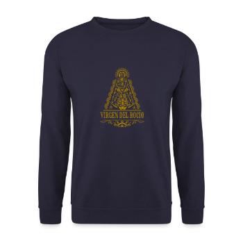 VIRGEN DEL ROCIO by The Manzanita´s - Unisex Pullover - Navy - Vorne - Alina (178cm) & Michal (187cm)