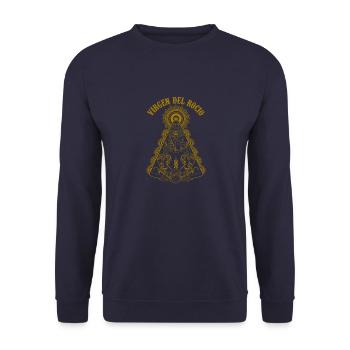 VIRGEN DEL ROCIO by The Manzanita´s - Unisex Pullover - Navy - Vorne - Alina (178cm) & Michal (187cm)