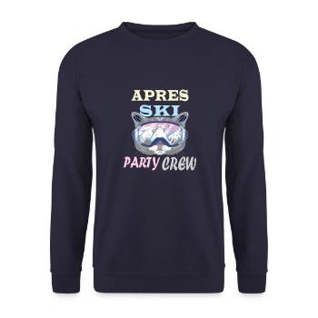 APRES SKI Funny Skier Gift - Unisex Sweatshirt - navy - Front - Alina (178cm) & Michal (187cm)