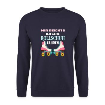 ROLLSCHUH ROLLSCHUHE Inline Skating Skater - Unisex Pullover - Navy - Vorne - Alina (178cm) & Michal (187cm)