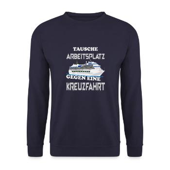 Kreuzfahrtschiff Kreuzfahrt Schiffsreise - Unisex Pullover - Navy - Vorne - Alina (178cm) & Michal (187cm)