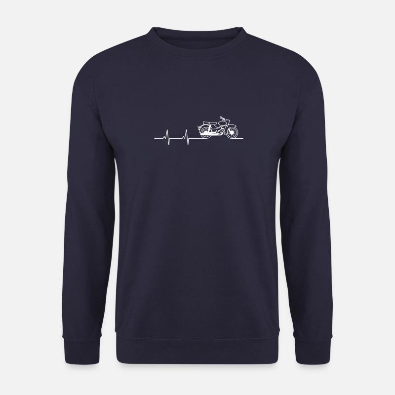 Simson Star Herzschlag EKG Pulslinie Heartbeat - Unisex Pullover - Navy