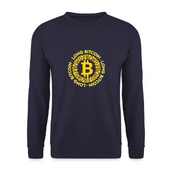 Investissement crypto Bitcoin - Sweat-shirt Unisexe - marine - Devant - Alina (178cm) & Michal (187cm)