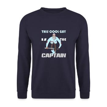 Captain Captain Sailing Gift - Unisex Sweatshirt - navy - Front - Alina (178cm) & Michal (187cm)