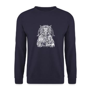 Diable Baphomet - Sweat-shirt Unisexe - marine - Devant - Alina (178cm) & Michal (187cm)