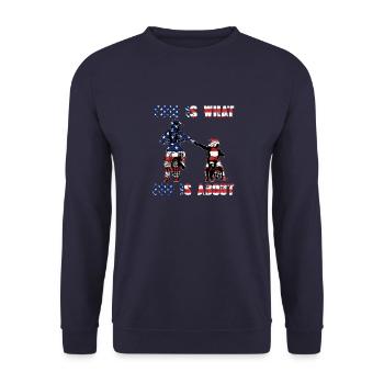 Dirt Bike Life Motocross Is My Life A Father Son - Unisex Sweatshirt - navy - Front - Alina (178cm) & Michal (187cm)