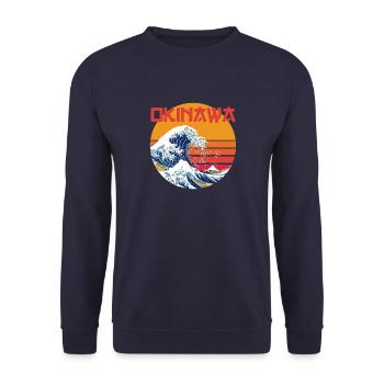 Kanagawa Okinawa Japan - Unisex Pullover - Navy - Vorne - Alina (178cm) & Michal (187cm)