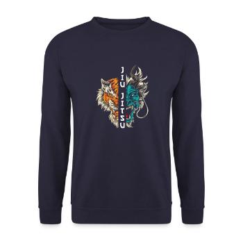 Brazilian Jiu Jitsu - Sweat-shirt Unisexe - marine - Devant - Alina (178cm) & Michal (187cm)