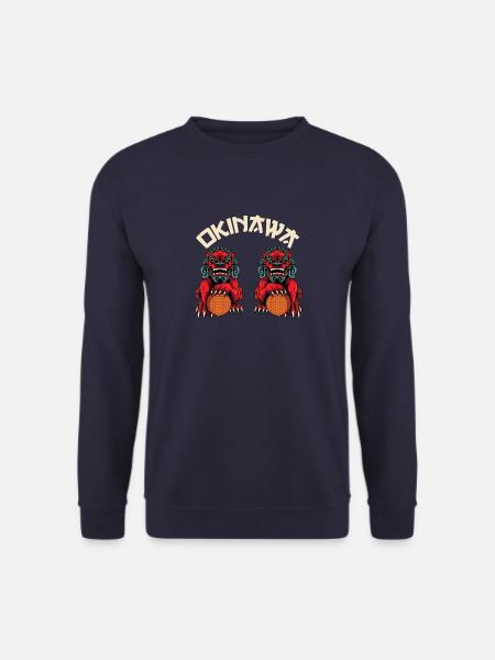 Okinawa Shisa Dogs - Unisex Sweatshirt - navy