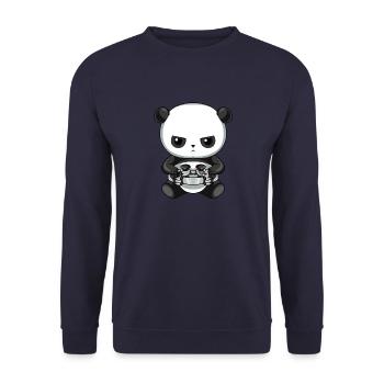 Jeu Panda De Jeu - Sweat-shirt Unisexe - marine - Devant - Alina (178cm) & Michal (187cm)