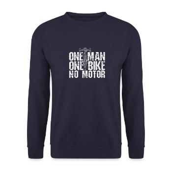 Vélo vélo vélo de course vélo vélo cadeau - Sweat-shirt Unisexe - marine - Devant - Alina (178cm) & Michal (187cm)