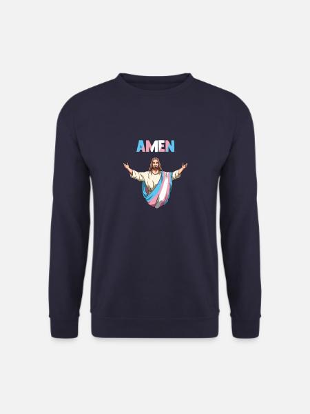 Lustiges Transgender Jesus - Unisex Pullover - Navy
