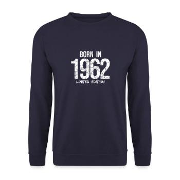59e anniversaire - BORN IN 1962 LIMITED EDITION - Sweat-shirt Unisexe - marine - Devant - Alina (178cm) & Michal (187cm)