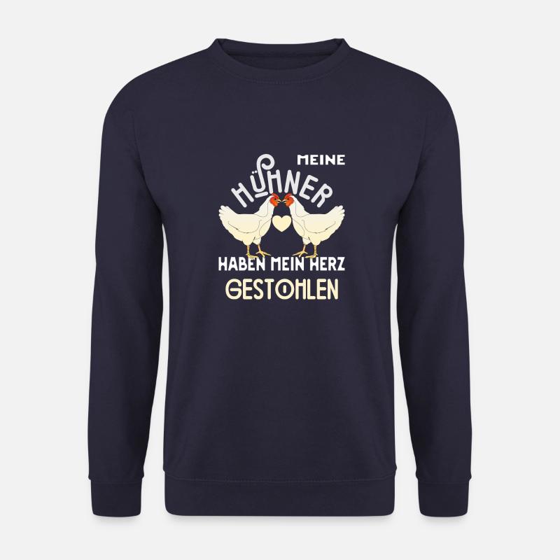 Hühnerstall Hühner Henne Bauer Geschenk - Unisex Pullover - Navy