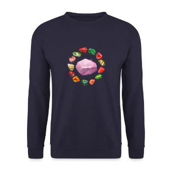 Mineralien Steine Geologie Sammler Mineral Geologe - Unisex Pullover - Navy - Vorne - Alina (178cm) & Michal (187cm)