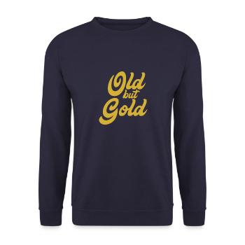 Old but Gold - Unisex Pullover - Navy - Vorne - Alina (178cm) & Michal (187cm)