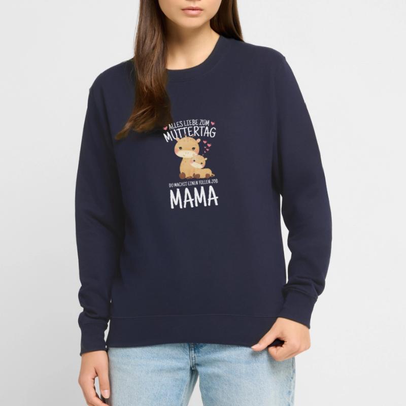 Muttertag Mutter Mummy Erster Giraffe Geschenk Unisex Pullover
