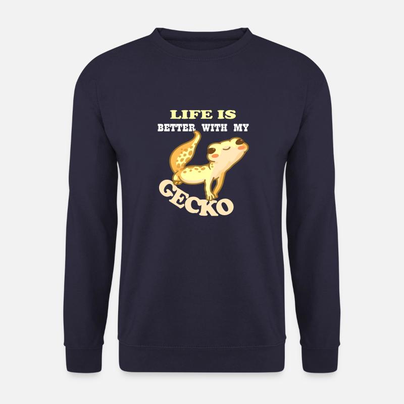 Gecko - life is better with my gecko - Unisex Sweatshirt - navy