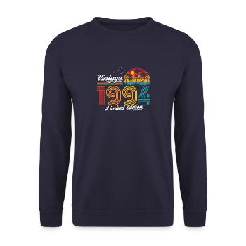 Vintage 1994 94 Birthday Retro Vintage Gift - Unisex Sweatshirt - navy - Front - Alina (178cm) & Michal (187cm)