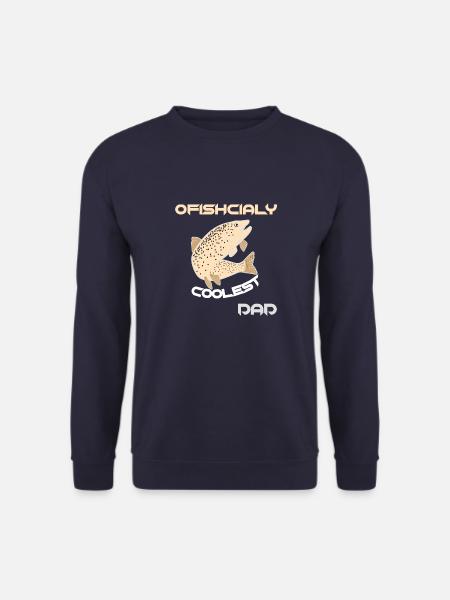 Fish Fisherman Brown Trout Trout Dad Angler - Unisex Sweatshirt - navy