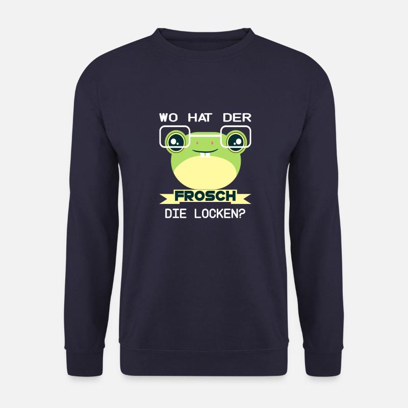 Frosch Frösche quak Kröte Lurch - Unisex Pullover - Navy