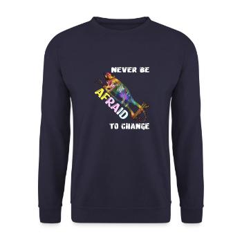 Chameleon Chameleon's Owner Reptile - Unisex Sweatshirt - navy - Front - Alina (178cm) & Michal (187cm)