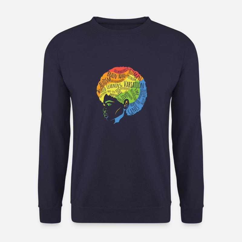 Das Leben umarmen Neurodiversität Gehirn ADHS-Bewu - Unisex Pullover - Navy