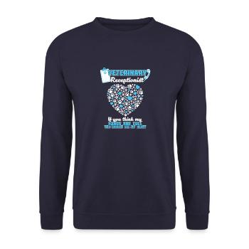 Veterinary assistant Funny veterinarian Stolzer Tierar - Unisex Sweatshirt - navy - Front - Alina (178cm) & Michal (187cm)