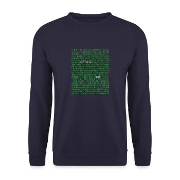 Informatiker Nerd Geschenk Programming Geek - Unisex Pullover - Navy - Vorne - Alina (178cm) & Michal (187cm)