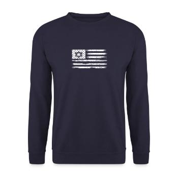I stand with Israel - Unisex Sweatshirt - navy - Front - Alina (178cm) & Michal (187cm)