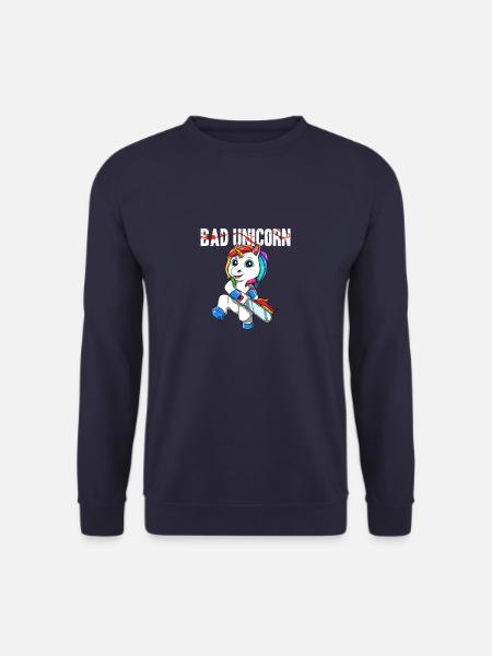 Lustige Einhorn-Kettensäge - Unisex Pullover - Navy
