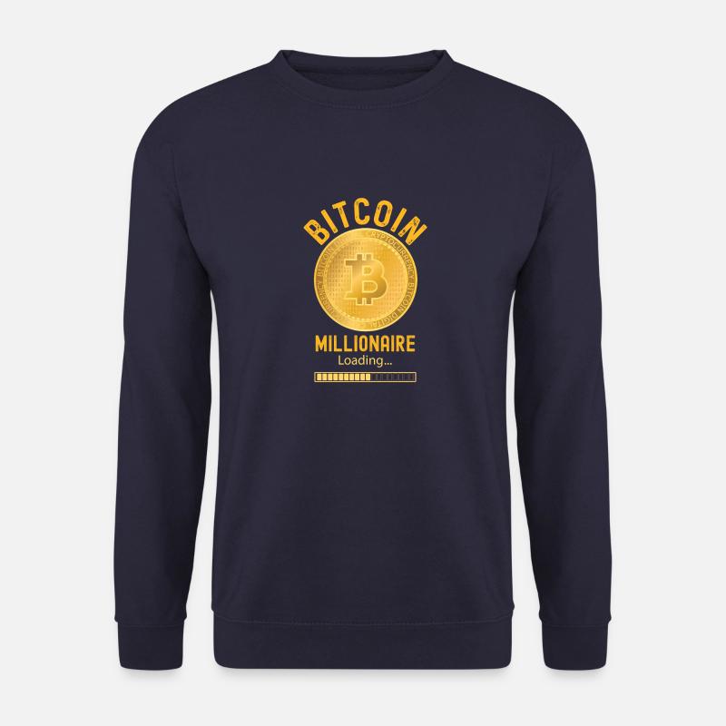 Bitcoin Millionär wird geladen - Unisex Pullover - Navy