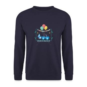 4 anniversaire tracteur - Sweat-shirt Unisexe - marine - Devant - Alina (178cm) & Michal (187cm)