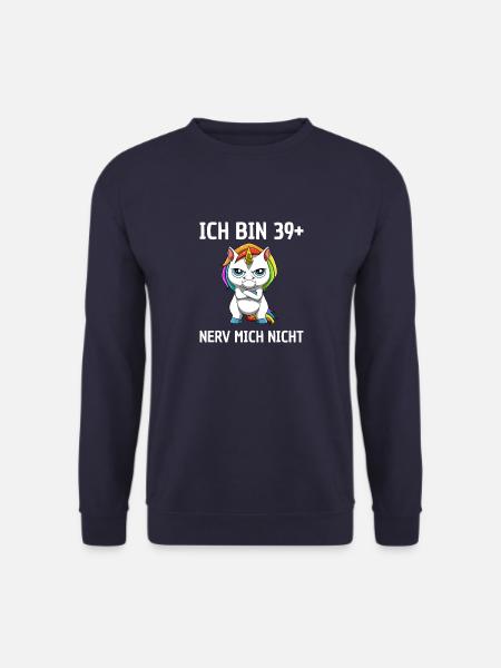 40 Geburtstag Frau Einhorn 40 Jährige Geschenkidee - Unisex Pullover - Navy