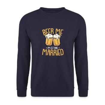 Groom mariés Beuverie bière célibataire cadeau - Sweat-shirt Unisexe - marine - Devant - Alina (178cm) & Michal (187cm)