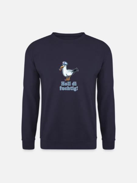 Holl di fuchtig - Plattdeutsch - Bleib gesund! - Unisex Pullover - Navy