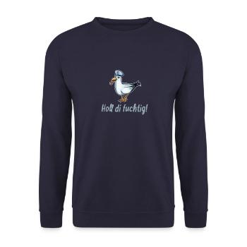 Holl di, reste en bonne santé! Plattdeutsch - Sweat-shirt Unisexe - marine - Devant - Alina (178cm) & Michal (187cm)