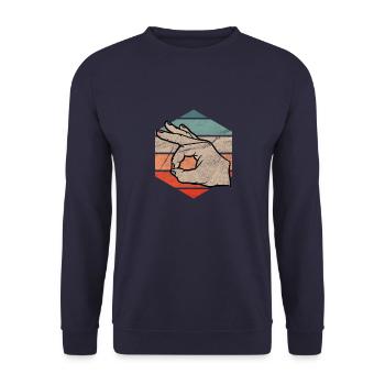 Regarder dedans par La Manzanita - Sweat-shirt Unisexe - marine - Devant - Alina (178cm) & Michal (187cm)
